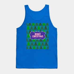 Merry Christmas Trees and Lights Tank Top